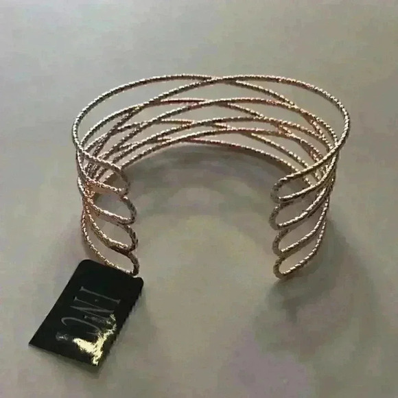 INC new Gold Rose Gold Tone Crisscross Bra… - Picture 3 of 8